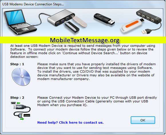 Screenshot of SMS Modem Gateway