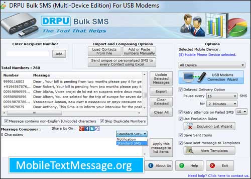 Windows 7 Send Group Text Messages 10.0.1.2 full
