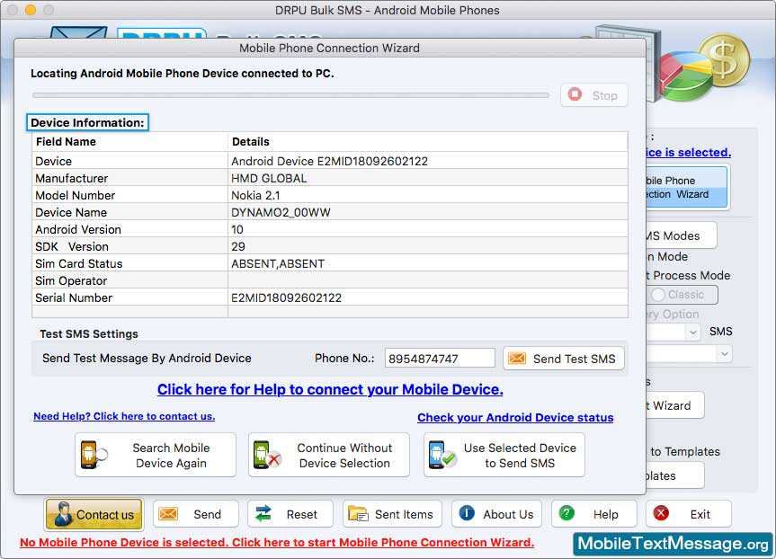 Mac Bulk SMS Software for Android Phones Screenshots Mac Bulk SMS Software for Android Phones