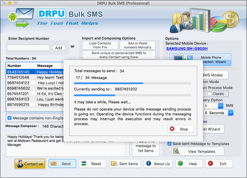 Mac Bulk SMS Software - Professional