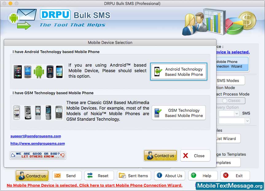 Mac Bulk SMS Software - Professional